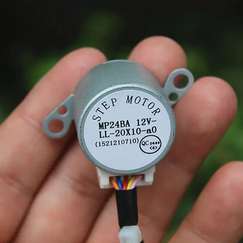 MP24BA 4-Phase 5-Wire Gear Stepping Motor DC 12V 24mm Gear Stepper Motor Dual Flat Shaft For Air Conditioning,stepper motor