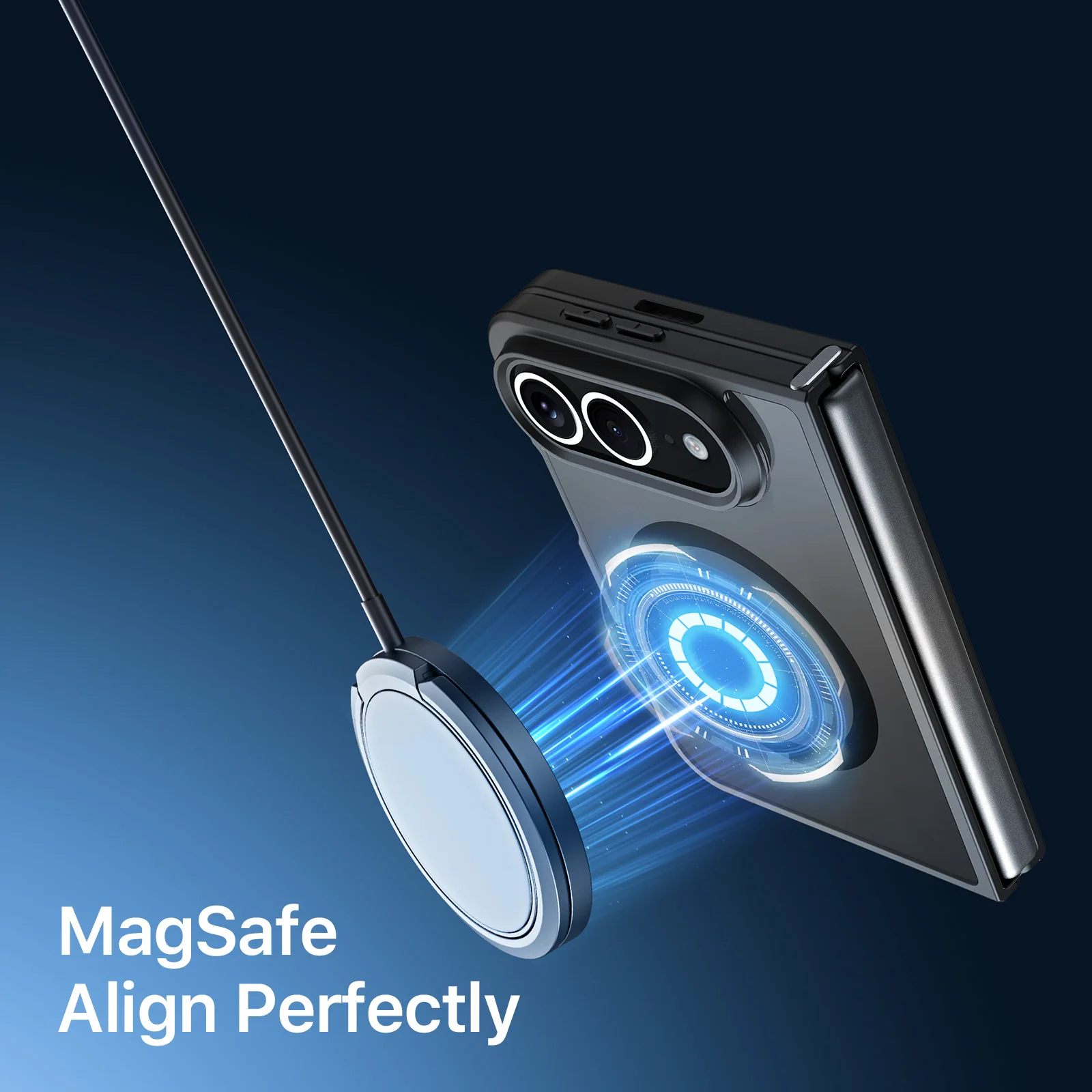 Clear Magnetic Case with MagSafe Compatibility - Shockproof Transparent Back Shell