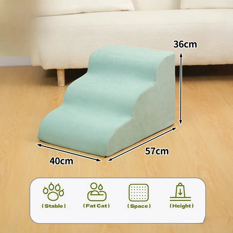 Dog/Cat Ramp Ladder Pet 2/3 Step Stair Memory Foam Sponge Dogs Sofa Removable and Washable Training Pet Ramp Stairs Supplies pet ramp stairs