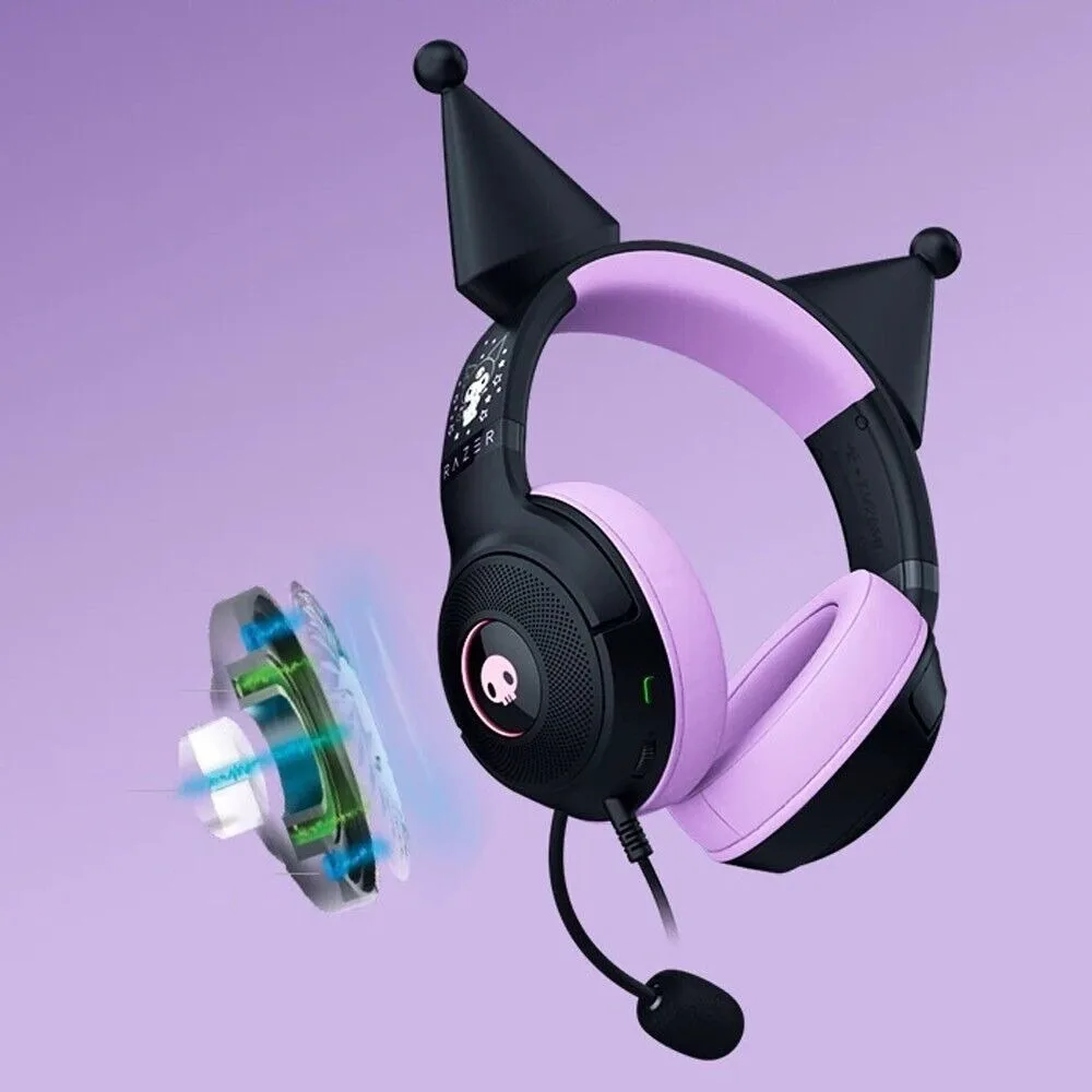 Razer クロミ ヘッドセット kuromi ヘッドホン 海外限定 マイク付き 日本未発売！Razer×クロミ「Razer Kraken Kitty V2 BT KUROMI