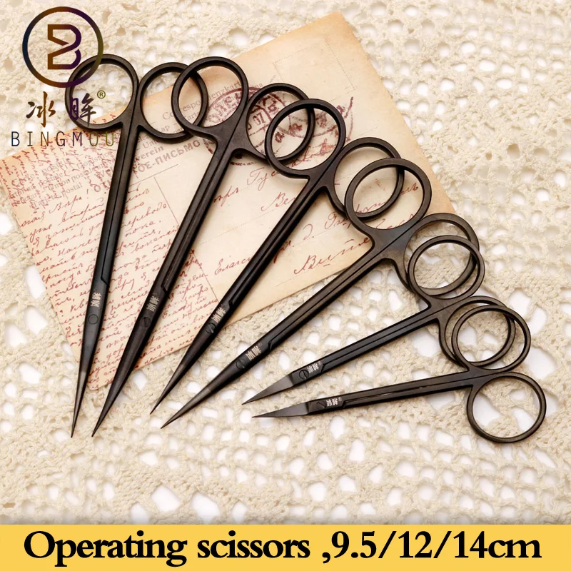 

Operating scissors straight handle 9.5/12/14cm eye scissors stainless steel ophthalmic operating scissors surgical instruments