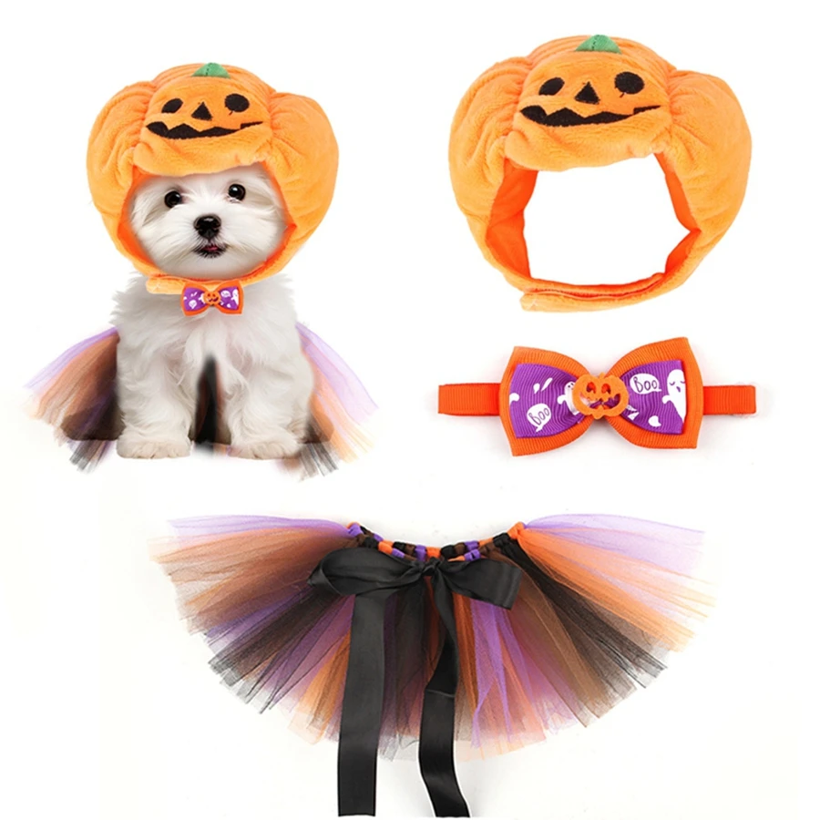 Halloween Pet Atmosphere Clothing and Accessories Set Halloween Cat Dress Up