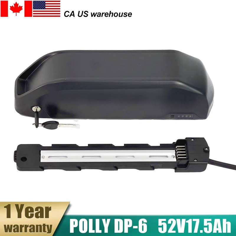 

52V Polly DP-6 EBike Battery 17.5Ah Downtube Battery with 18650 Panasonic cell for 1000W 750W 500W 350W Motor BBS02 BBS03 BBSHD