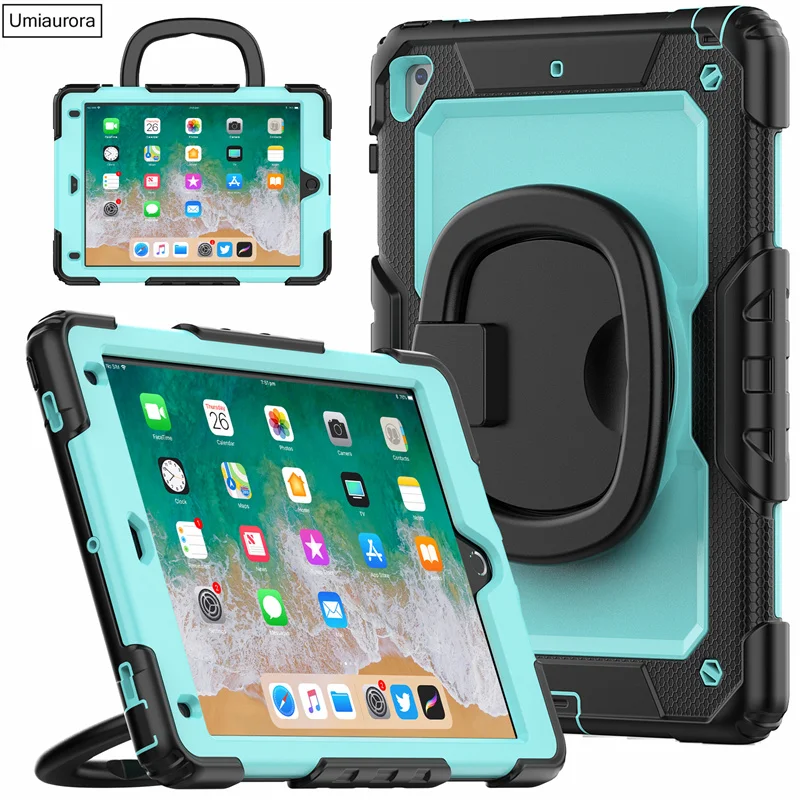 Heavy Duty Rugged Tablet Case with Handle and Stand - Shockproof Cover