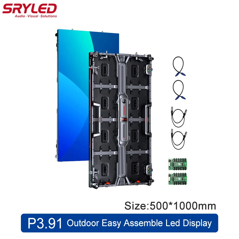 Sryled Led Display Panel Wall P3.91 500 X50 0Mm/500X1000Mm Noleggio Esterno Impermeabile Sfondo Pubblicitario Led Video Cabinet