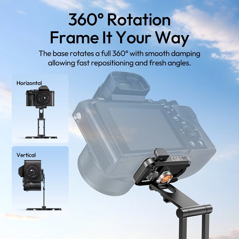 Ulanzi EA06 Versatile Camera Stand Handheld Flexible Shoot 1/4" Mount for Camera Travel Shots for Uka / Arca-Swiss Quick Release - Ảnh 4