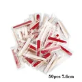 50pc 7.6cm red white