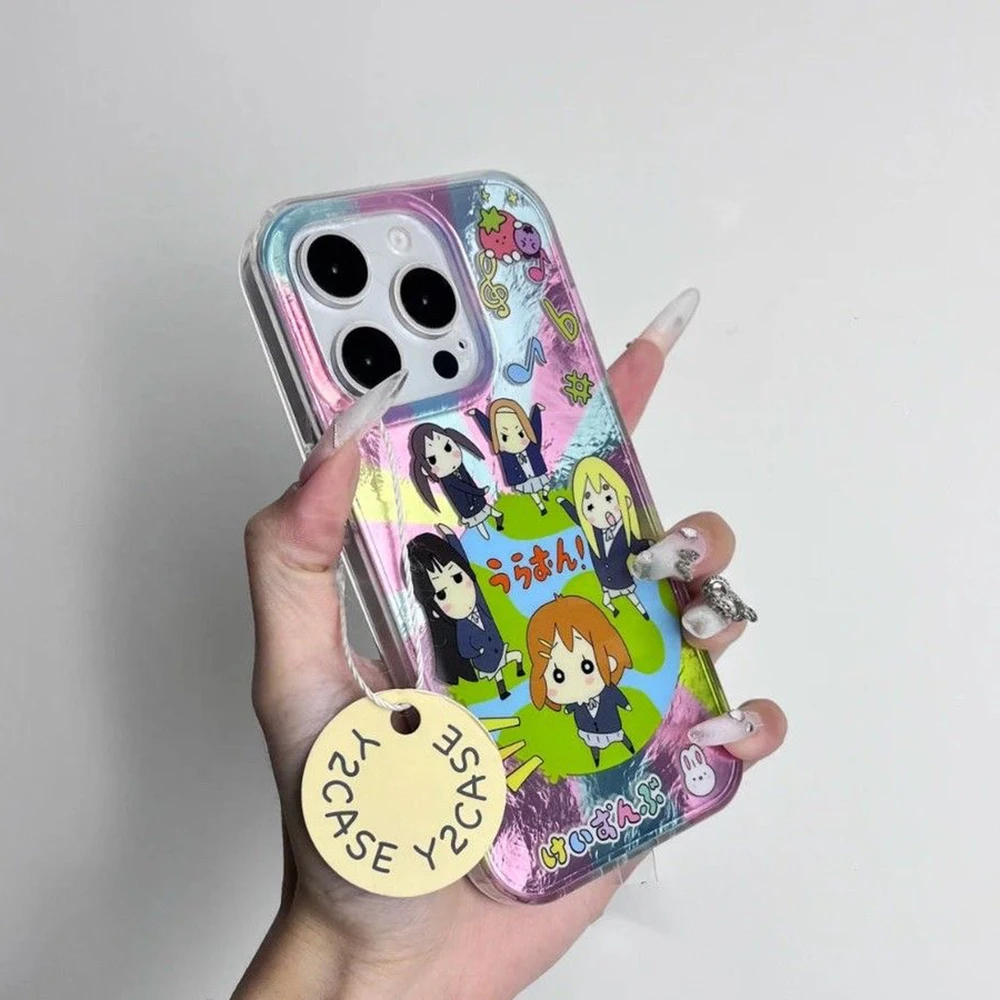 Anime K-ON Girls Feather Texture Hard Phone Case