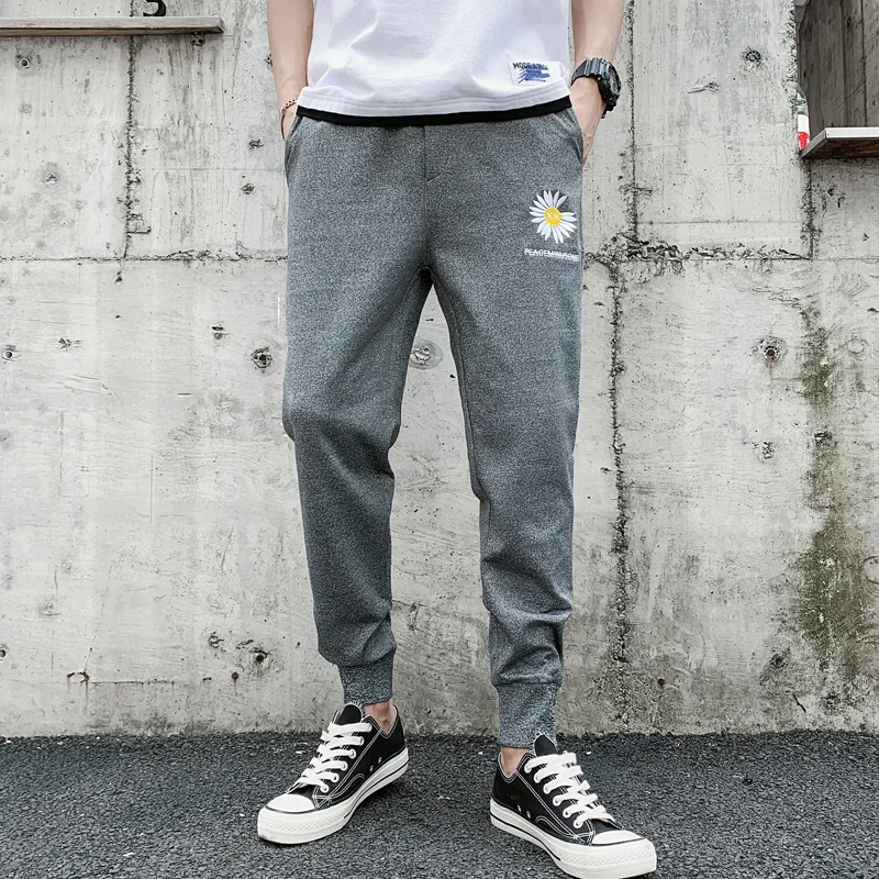 Simple Men's Solid Color Pants Business Elastic and Versatile Jogging Bottoms Classic Black And Grey Men's Slacks