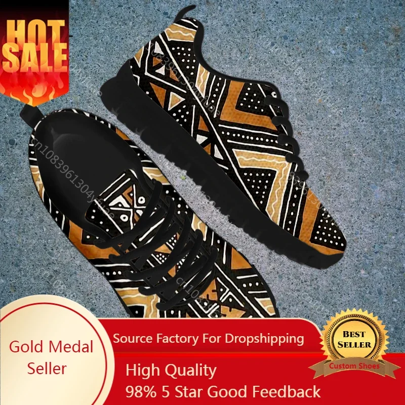 Scarpe Da Ginnastica Con Lacci Da Donna Con Stampa Africana Scarpe Donna In Mesh Modello Tribale Etnico Calzature Da P