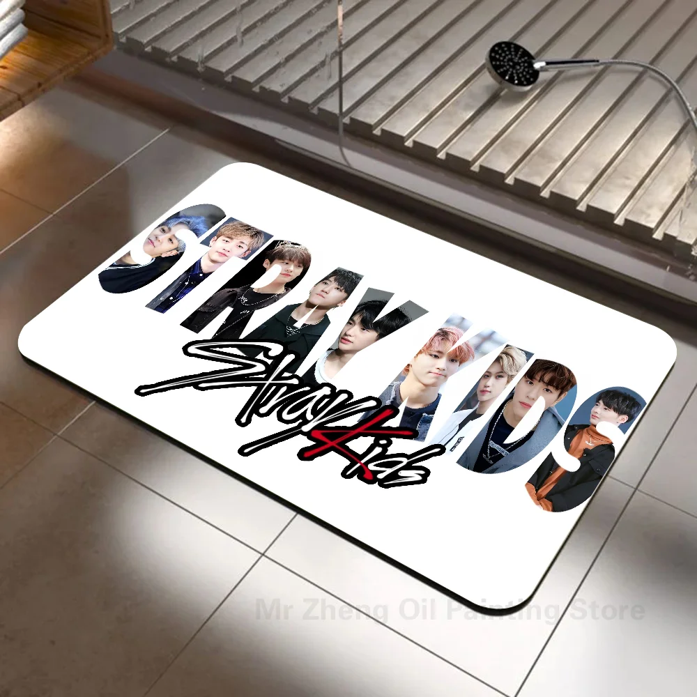 Kpop Boy S-stray Kids Floor Mat Home Bedroom Kitchen Non-slip Floor Rug, Absorbent Anti-fouling Door Mats 5