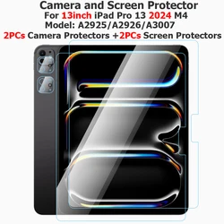 Enhanced Clear Tempered Glass Camera and Screen Protector with Arc Edge Design (2Sets Glasses)