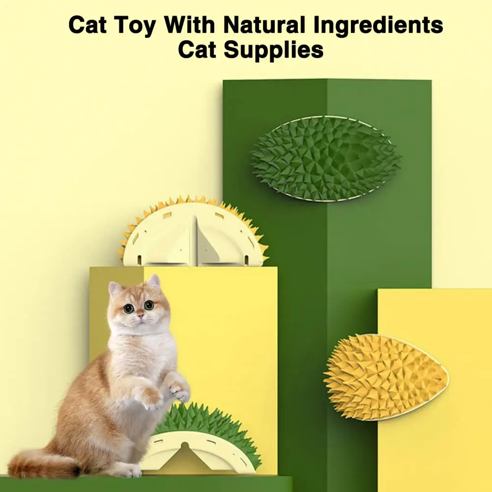 Cat Toy with Natural Ingredients Cat Scratching Toy Multifunctional Cat Supplies Durian Self Groomer Wall Corner Brush Slow