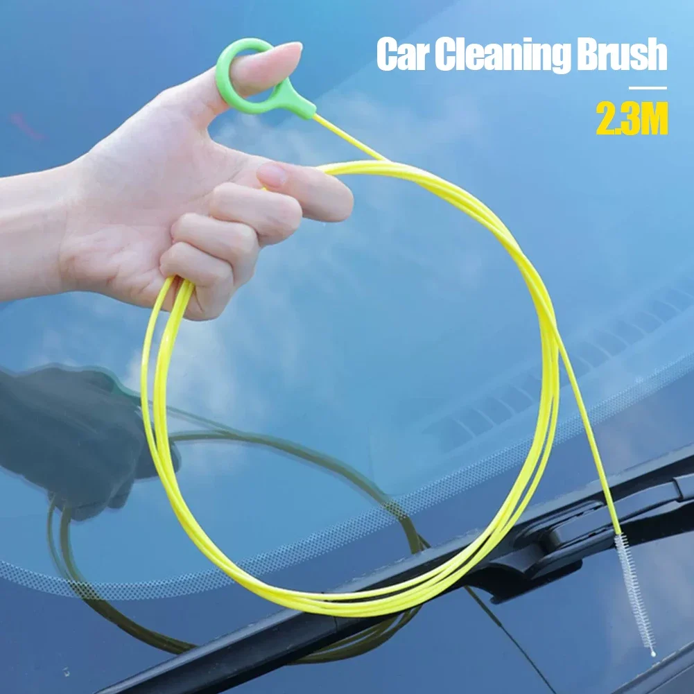 230CM Spiral Cleaning Brush Drain Cleaner Car Drain Dredge Cleaning Scrub Brush Auto Sunroof Long Hoses Detailing Cleaning Tool