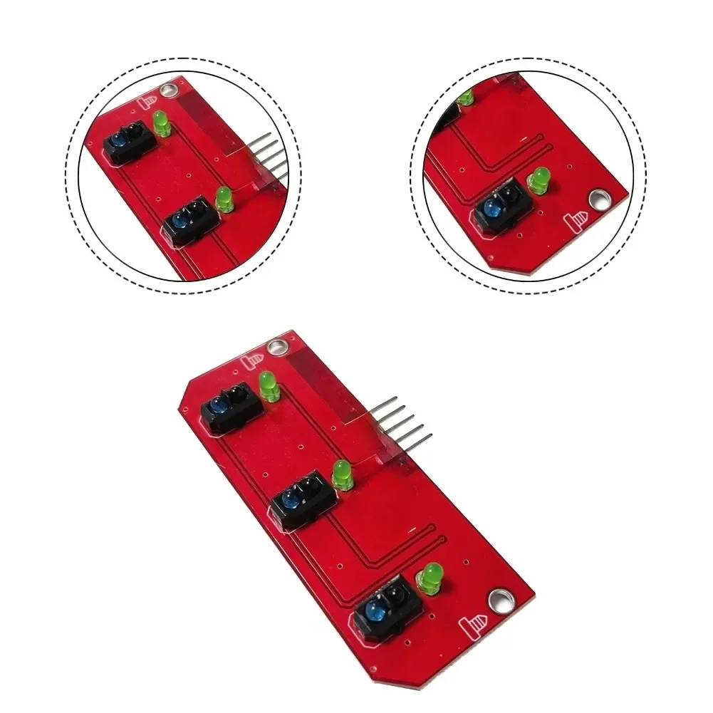 DIY 로봇 프로젝트 3방향 추적 라인 팔로워 모듈 조절 가능한 감도 5V 작동 전압 표시등