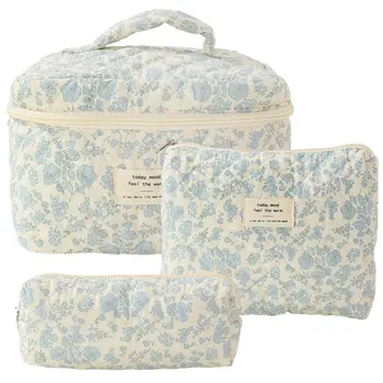 Quilted Cotton Makeup Bag 1