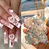 100/200pcs 3D Mixed Nail Decorations Kawaii Heart Flower Bear Pearl Design Rhinestone Nail Art Charms Jewelry Manicure Accessory 4