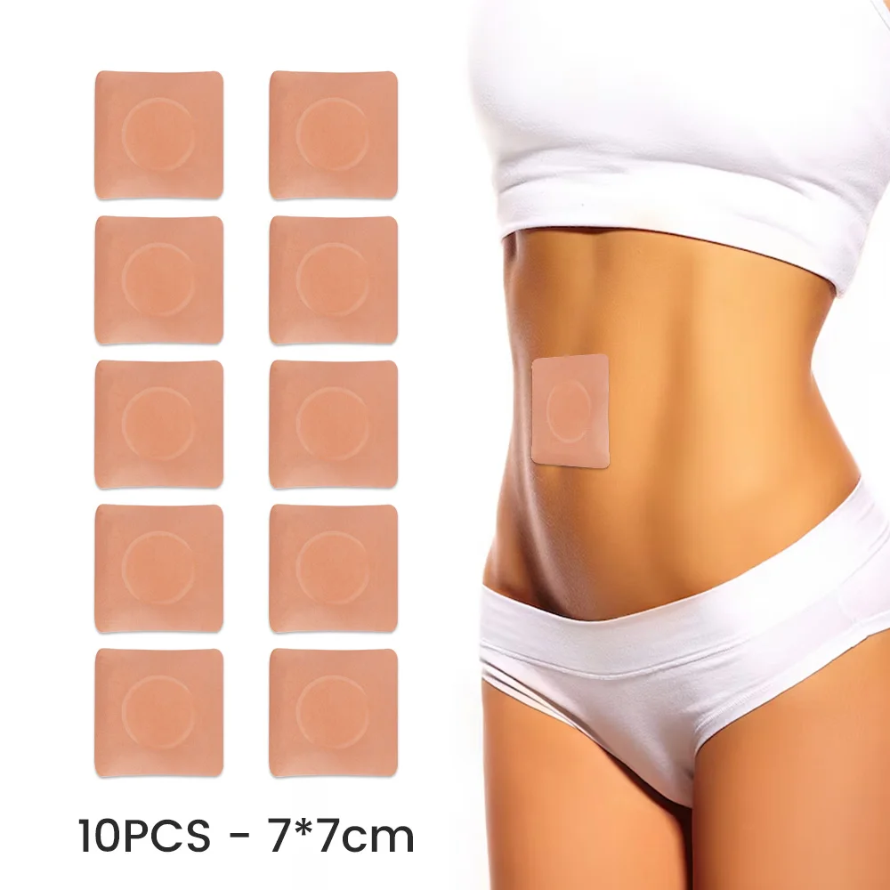 10Pcs Organic Cotton Castor Oil Pack Waist Wrap Castor Oil Packs for Black Self Adhesive Anti leak Pack For Women Men castor oil navel stickers