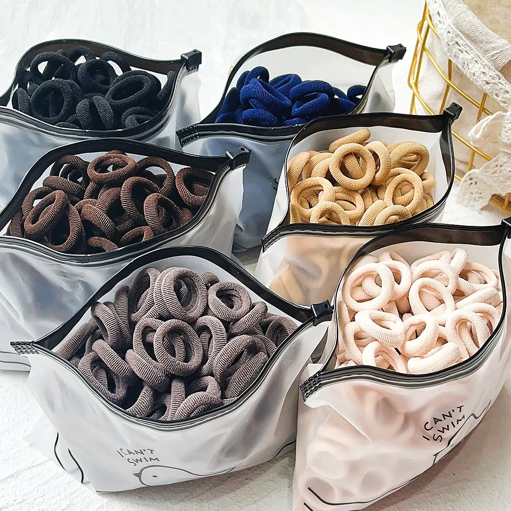 20/50 Teile/satz Frauen Grundlegende Haar Bands Einfache Feste Farben Elastische Stirnband Haar Seile Krawatten Mädchen Haar Zubehör Pferdeschwanz halter