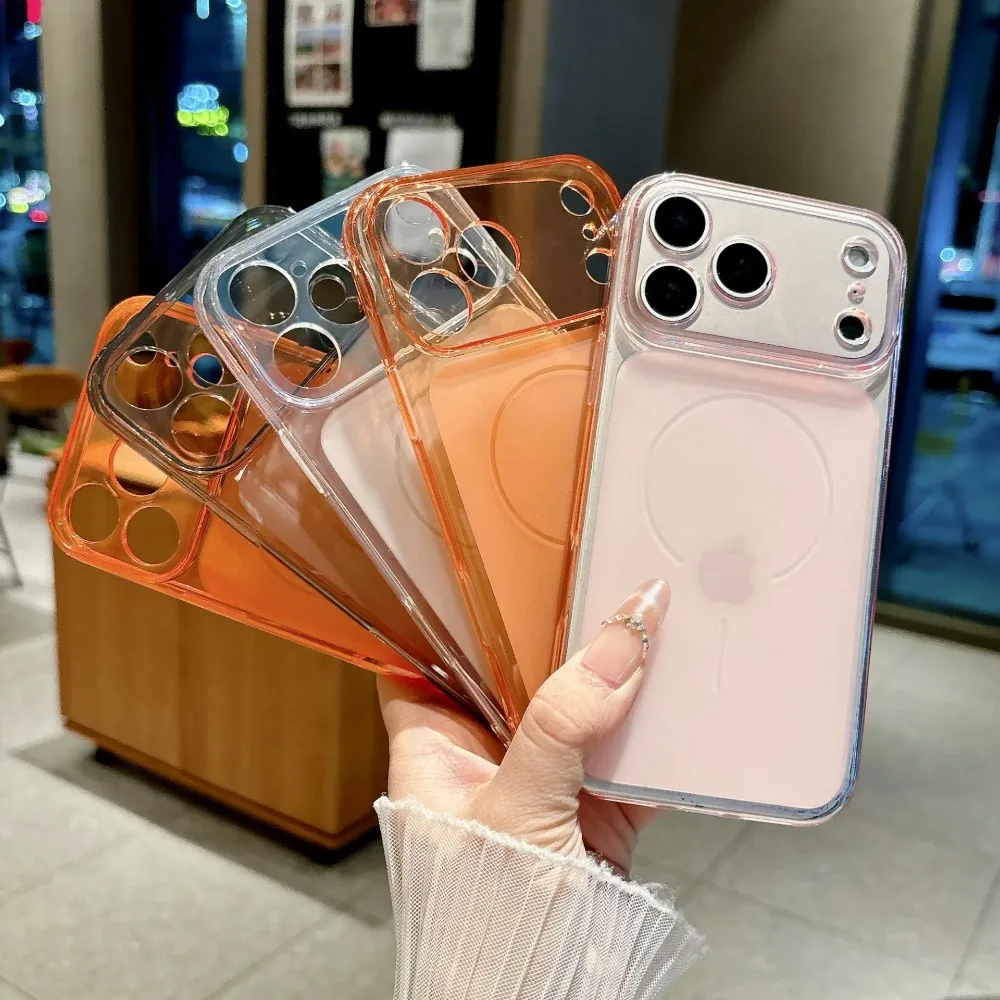 Enhanced Clear Slim Soft Case with Wide-Angle View Window and Premium Transparent Skin-Feel