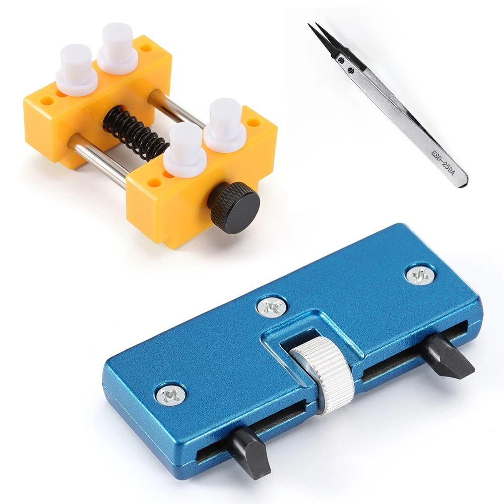 Enhanced Watch Back Case Opener and Repair Tool Set with Holder Accessories