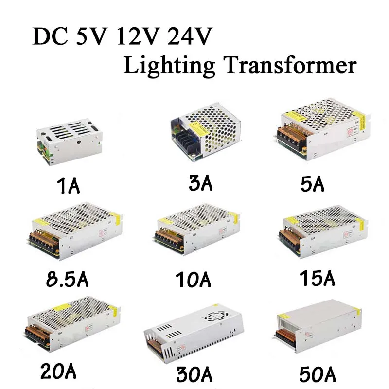 LED-Power-Adapter-Lighting-Transformer-AC-100V-240V-To-DC-5V-12V-24V ...