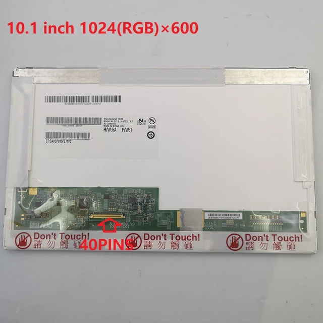 10.1" 40Pin 1024x600 Laptop LED LCD Screen For ASUS Eee PC 1015BX.