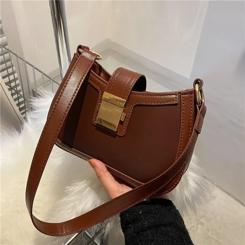 Vintage Style Ladies Shoulder Bag Lacquer Leather Handbag_voghion.com