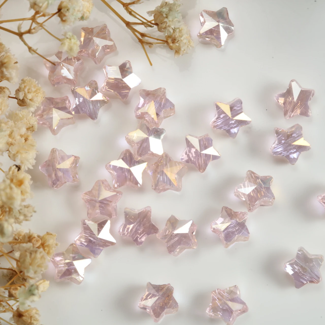 Sparkling Star Glass Beads