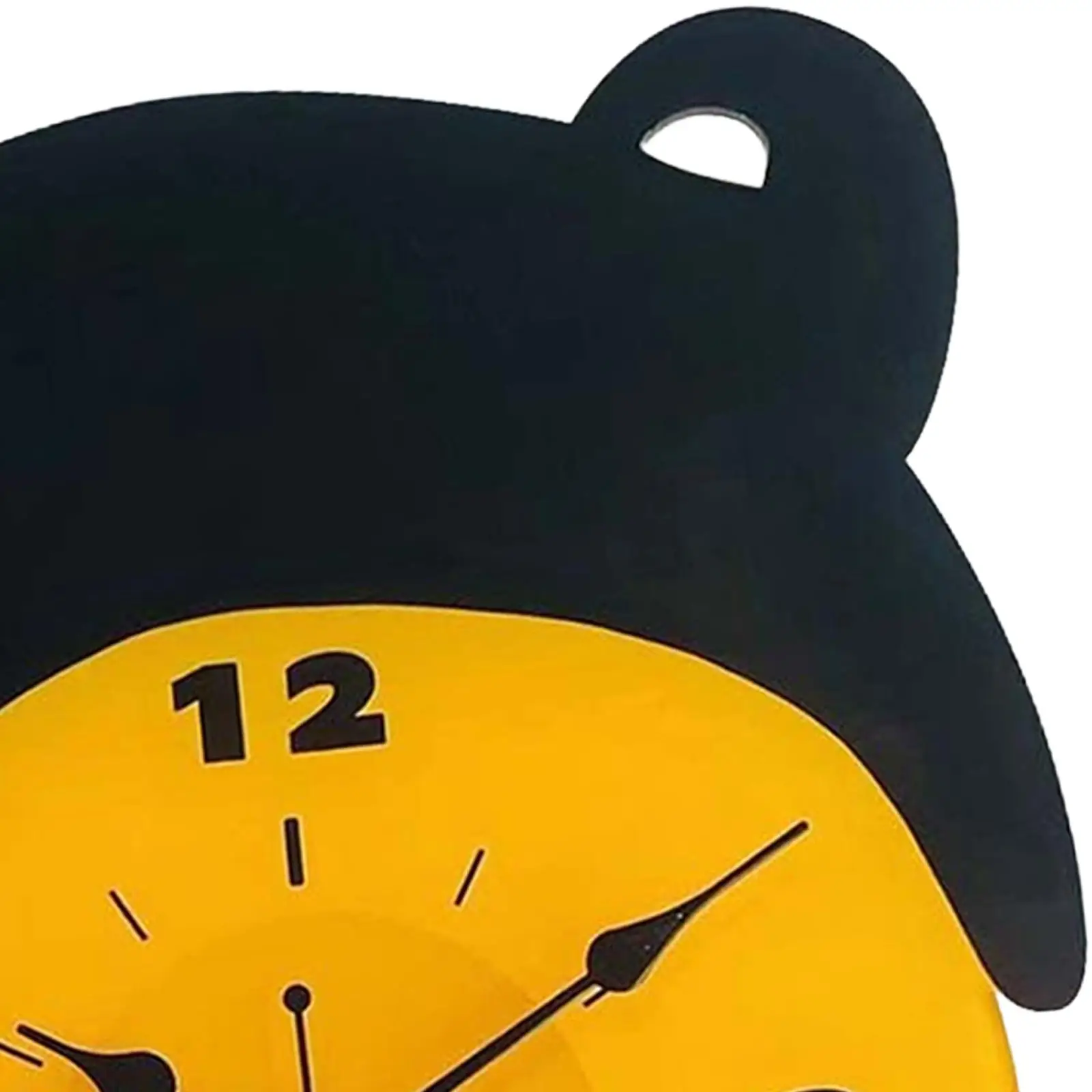 Cat Wall Clock Cute Black Arabic Numbers Housewarming Non Ticking Analog Clock for Bathroom Home Dining Room Kitchen School