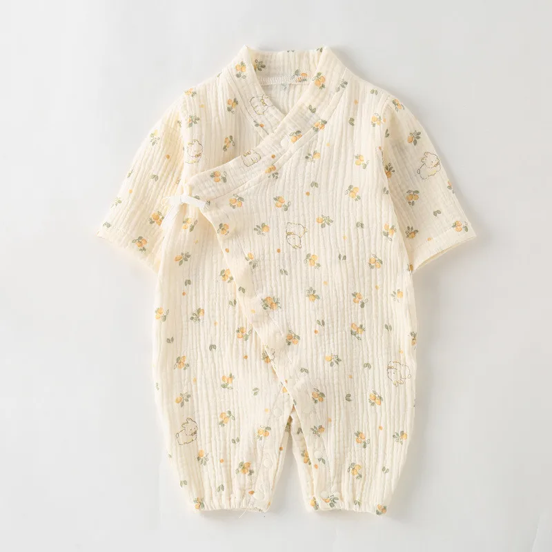 Baby Boys Girls Jumpsuit Clothes Newborn Muslin Cotton Long Sleeve Romper 0-2 Years