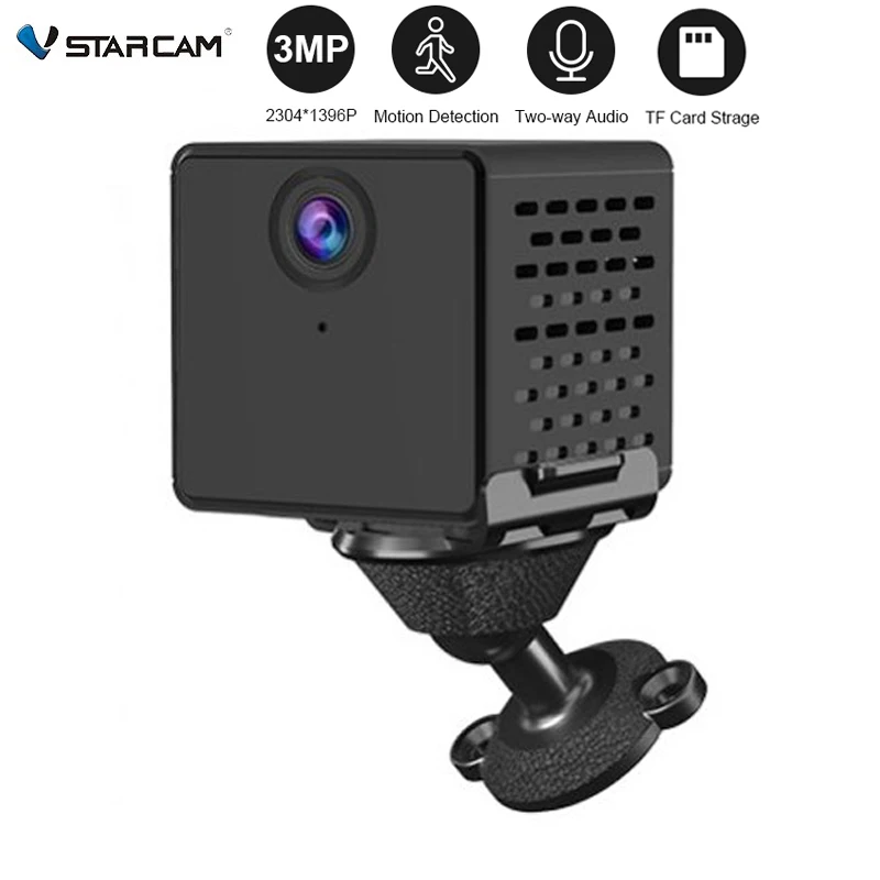 

3MP Wireless Network Wifi Mini Camera 1080P Night Vision AI Detection Security Rechargeable Battery Micro Camcorder PTZ IP Cam