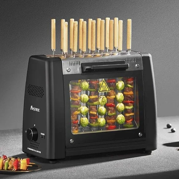 Electric barbecue grill skewers machine household smokeless automatic rotating barbecue meat machine grill electric 2