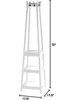 Coat Rack with 3-Tier Storage Shelves, white Finish 4