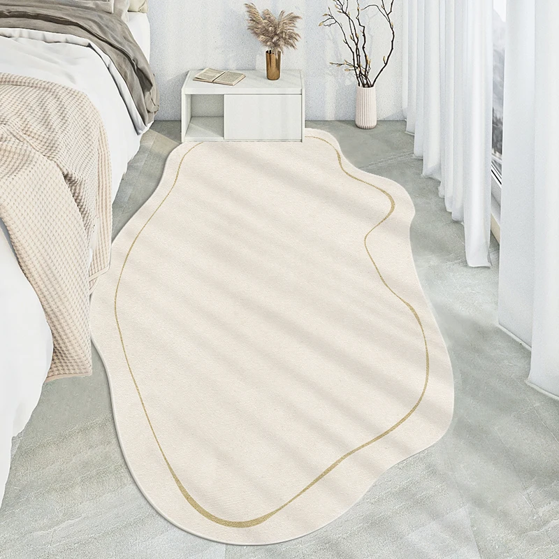 Fashion Irregular Bedside Bedroom carpet Modern Line Art Fluffy Soft Living Room Rugs alfombras habitación tapis 러그 tapete ковер 2