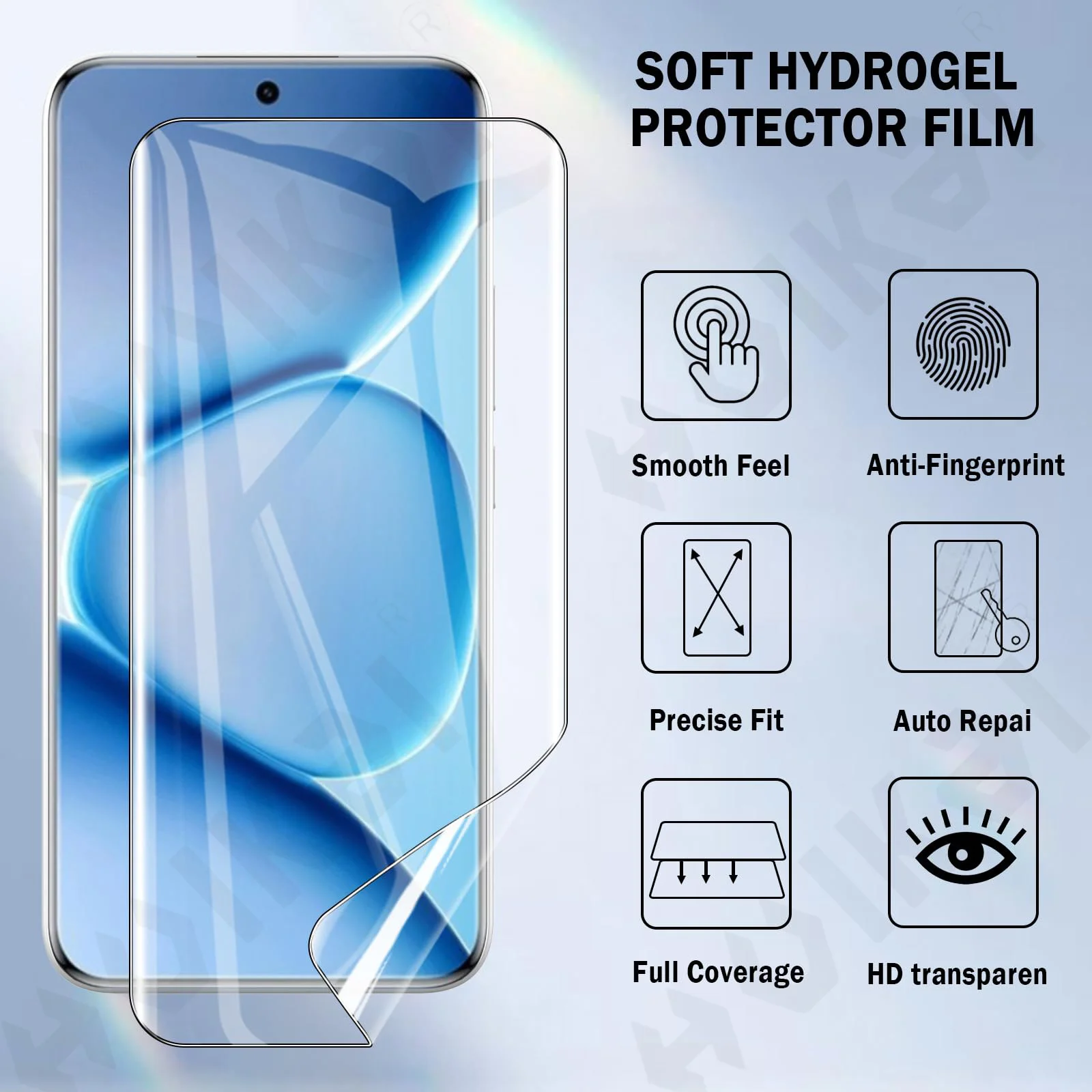 5-Pack Hydrogel Transparent Soft TPU Screen Protectors