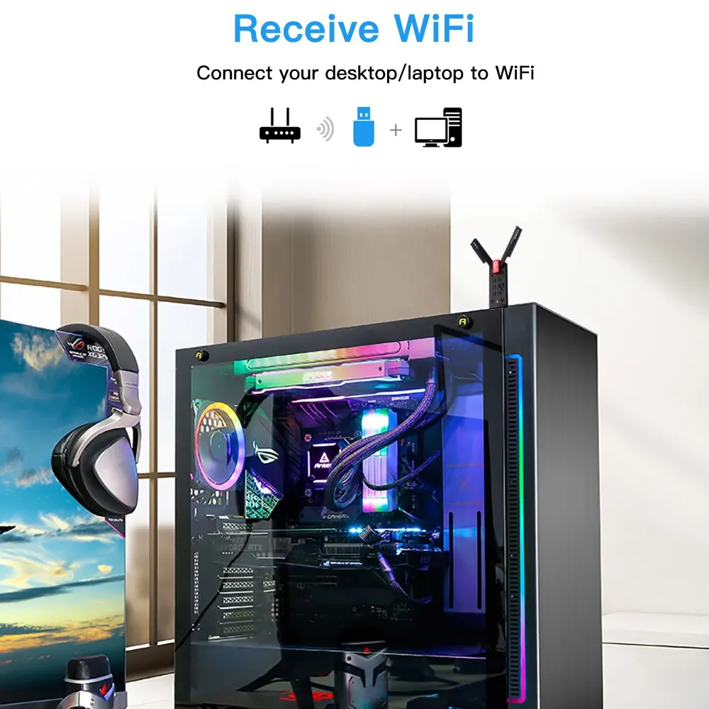Рисунок 4 - DERAPID WiFi 6E адаптер AX3000 USB 3