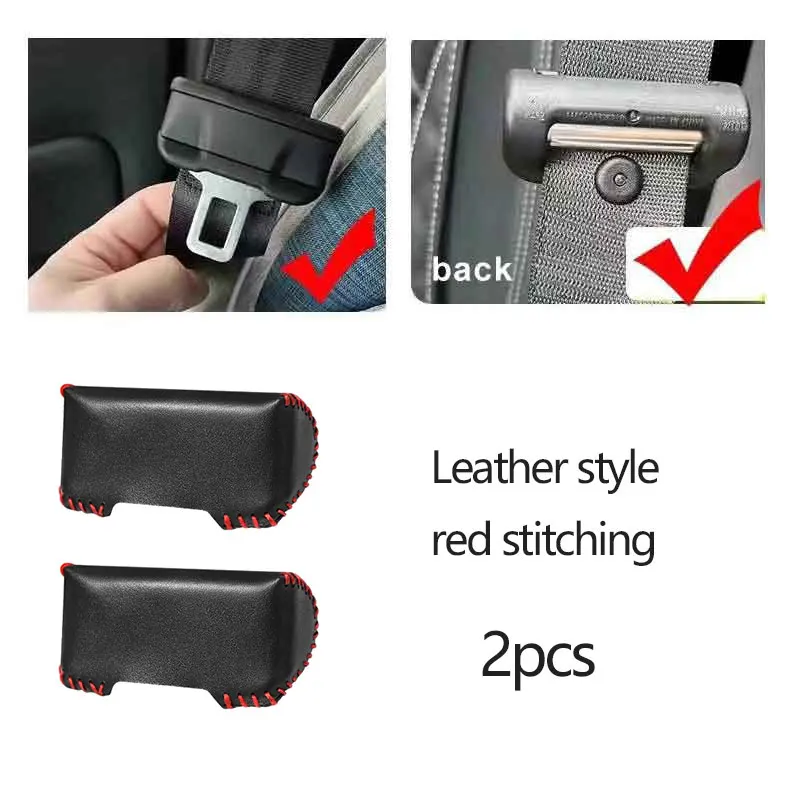 Universal Car Seat Belt Buckle Clip Protector leather Interior Button Case Anti-Scratch Cover Safety Accessories seat belt protection seat belt covers seat belt clip seat belt protector car seat belt accessory car accessories