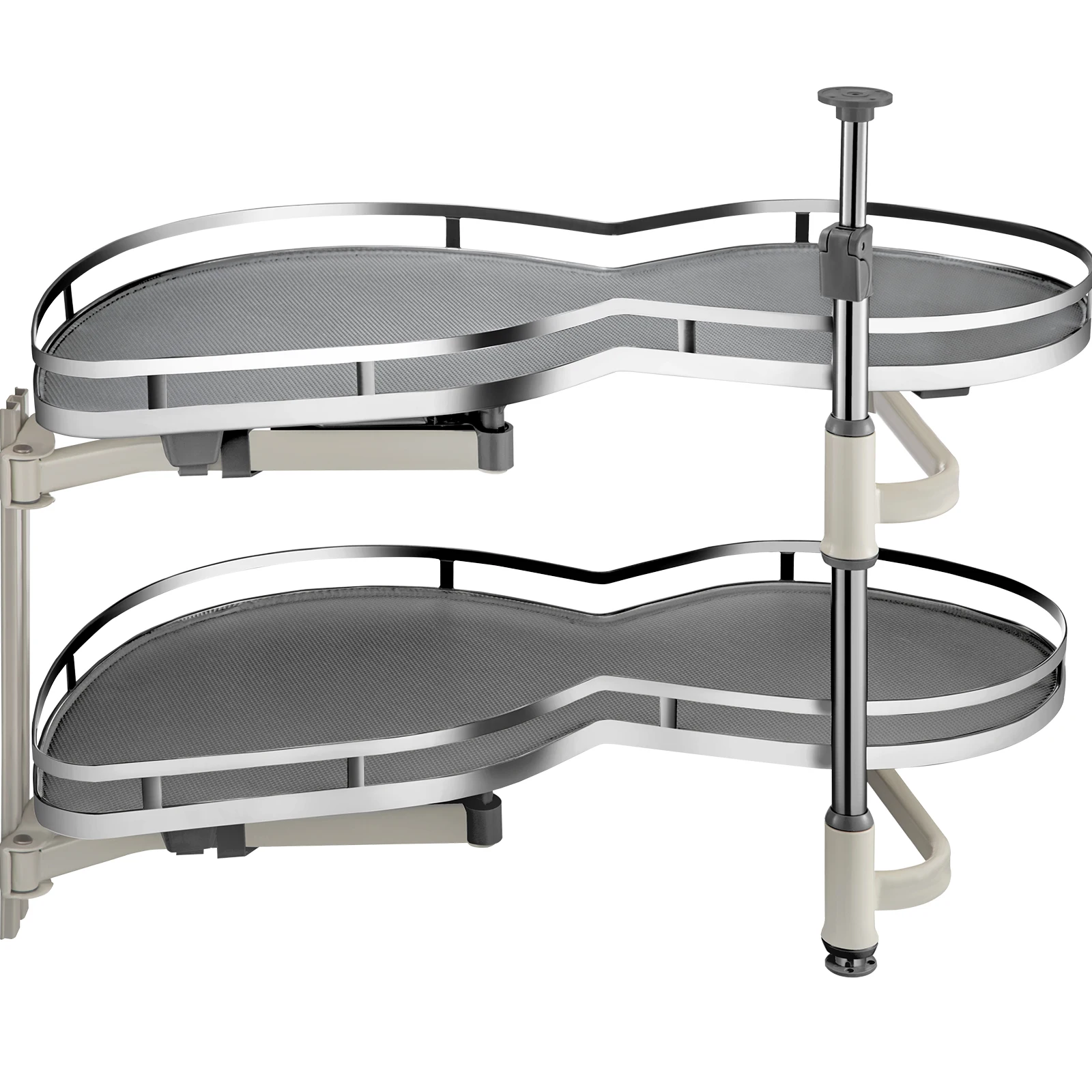 VEVOR Swing Left/Right Blind Corner Cabinet Pull Out for 36 inch Cabinet, 2 Tier Swing Tray Blind Kitchen Cabinet, Soft Close