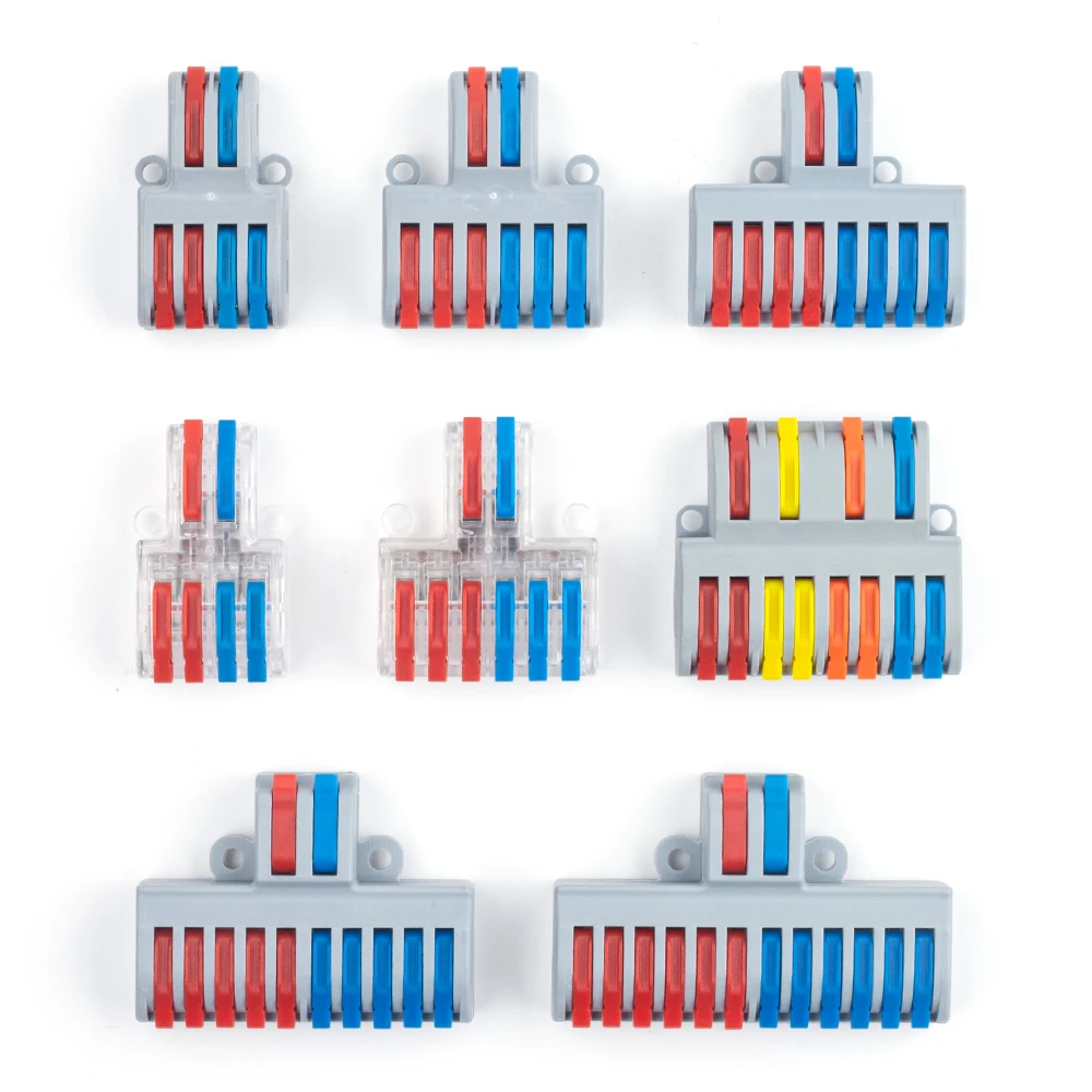 Quick Wire Connector Universal Electrical Cable Push-in Terminal Block Conductor Lever Crimp SPL 42/62/82 Butt Home Junction Box