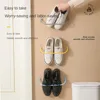 1/2/3PCS Wall Mounted Shoe Rack Foldable Shoes Hanger Slippers Drain Storage Rack Shelf Shoe Hanging Holder Bathroom Organizer 6