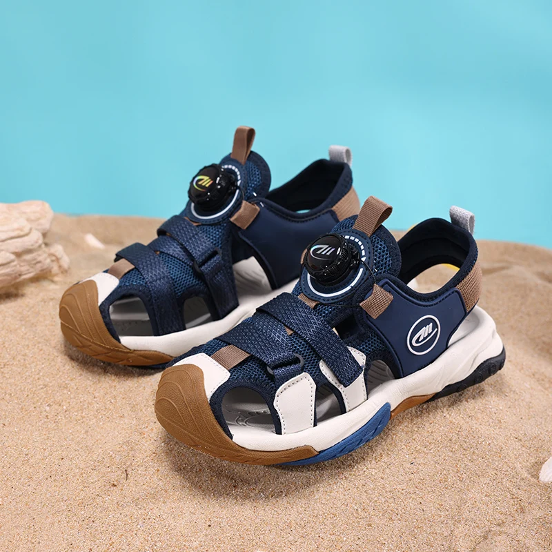 Children Summer Closed-toe Sandals Kids Casual Sports Anti-skid Wear-resistant Beach Shoes For Boys
