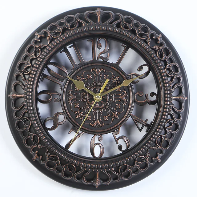 12 Hüvelykes Európai Kreatív Kerek Óra Retro Falióra Modern Design Konyha Hálószoba Iroda Csendes Dekoratív Kvarc - Image 2