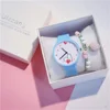Macaron Strawberry Heart Dial Children's Cute Korean Jelly Silicone Strap Quartz Luminous Girls Boys Clock Watch Birthday Gift 4