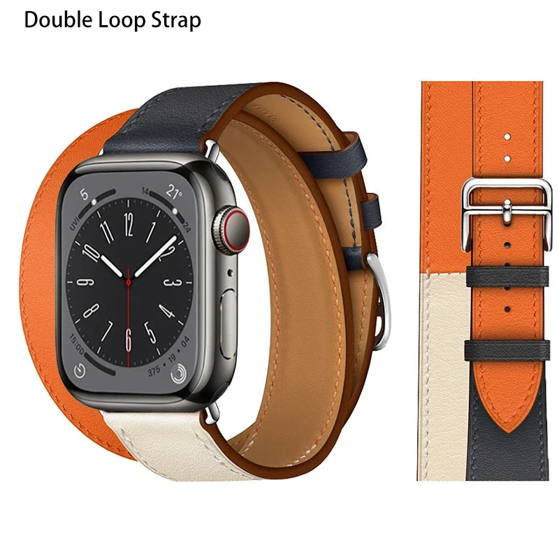 Premium Genuine Leather Watch Strap - Elegant and Versatile Wristband Bracelet