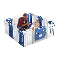 Foldable Playpen for Babies , Adjustable Shape Baby Fence, Safety Play Yard with Gate, Portable Play Area for Indoor or Outdoor 1