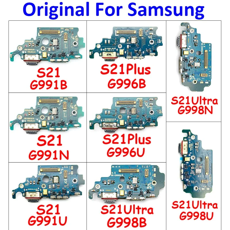 

Оригинал для Samsung S21 Plus Ultra G991U G991B G991N G996B G998U G998B G998N USB коннектор порт для зарядки гибкий кабель микрофонная плата