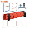 VEVOR Dog Agility Training Equipment 5 PCS Set Upgrade with Adjustable Hurdles Extended Tunne Puppy Obstacle Course Kit with Bag 1