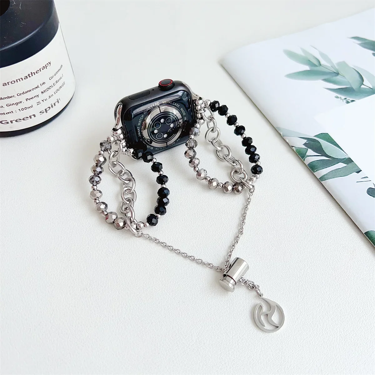 Bracelet de montre à bijoux pour iWatch Ultra 2 Series 10/9/8/7/6/5 Bracelet de montre tendance 42/44/45/46/49 mm 38/40/41 mm_voghion.com