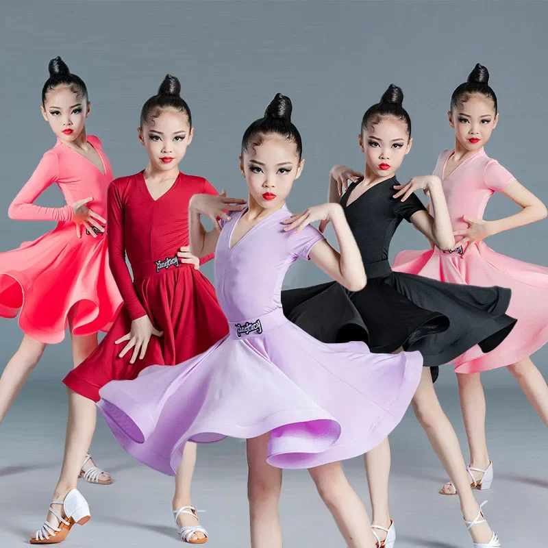 

Children's Latin dance dress grading test girls dance dress competition rules for the performance of Latin dance skirt costumes